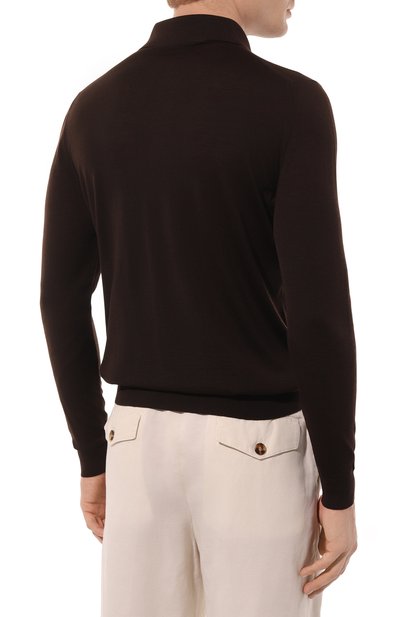 Шерстяное поло KITON темно-коричневого цвета по цене 182500 руб., арт. UMK0864237, фото 4 Шерстяное поло KITON, арт. UMK0864237, фото 4