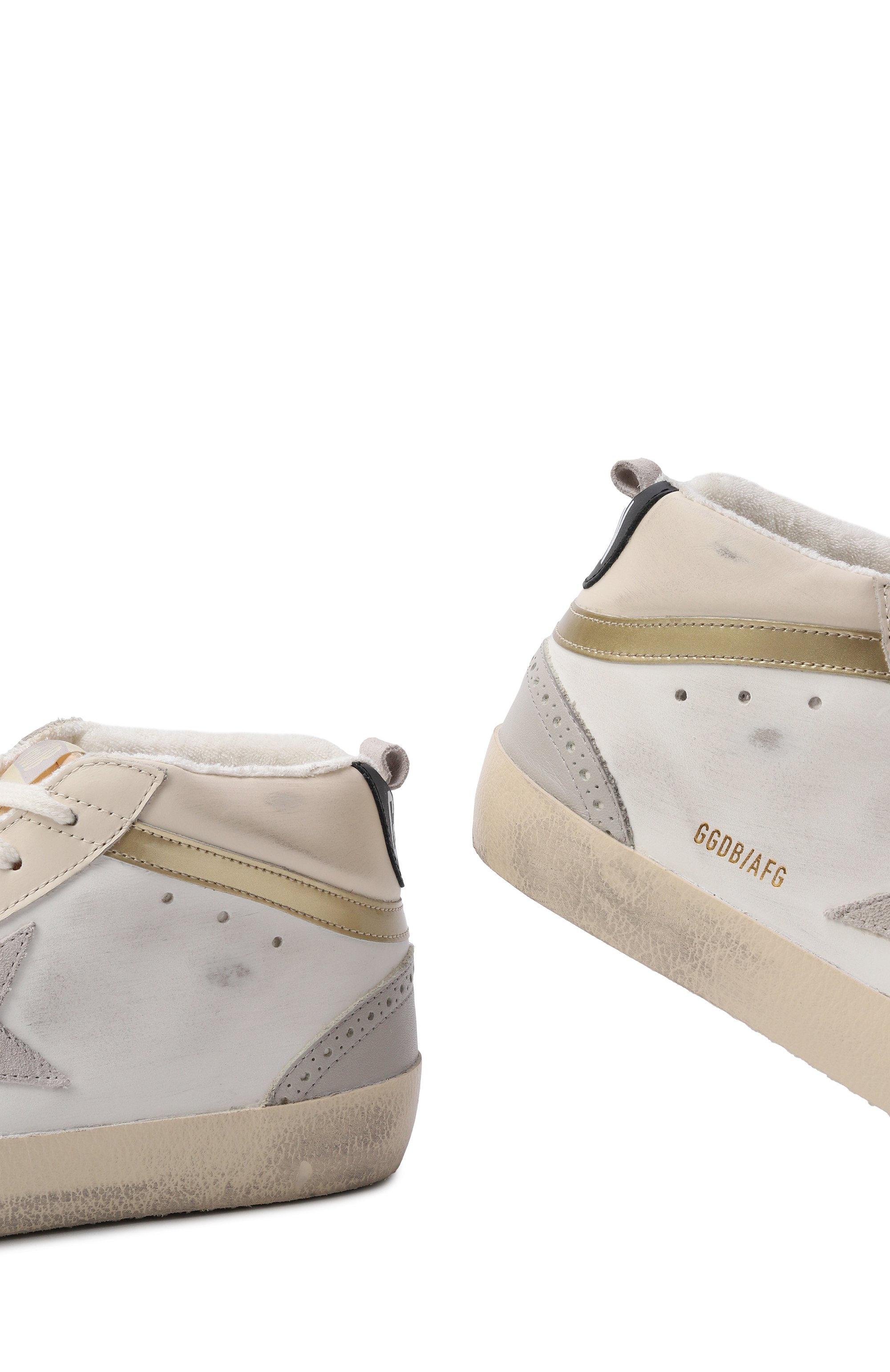 Кожаные кеды mid star GOLDEN GOOSE DELUXE BRAND, арт. GWF00123.F003018, фото 7