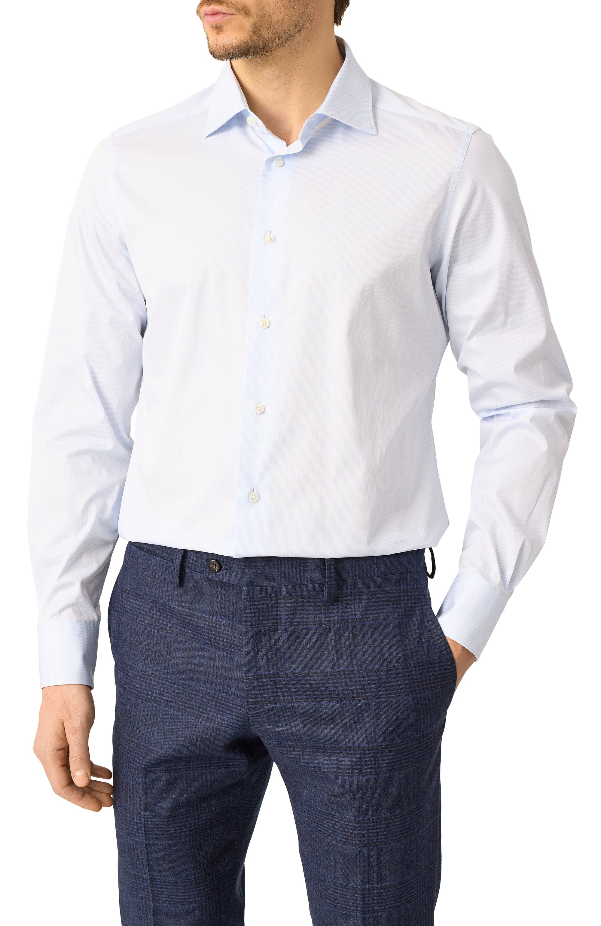 Хлопковая сорочка ZEGNA, арт. 701524A7/9MS0BA, фото 3