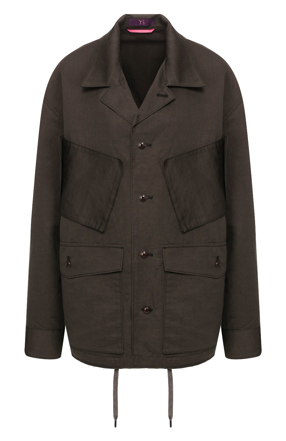 Льняная куртка YOHJI YAMAMOTO хаки цвета по цене 96300 руб., арт. YS-B46-330, фото 1 Льняная куртка YOHJI YAMAMOTO, арт. YS-B46-330, фото 1