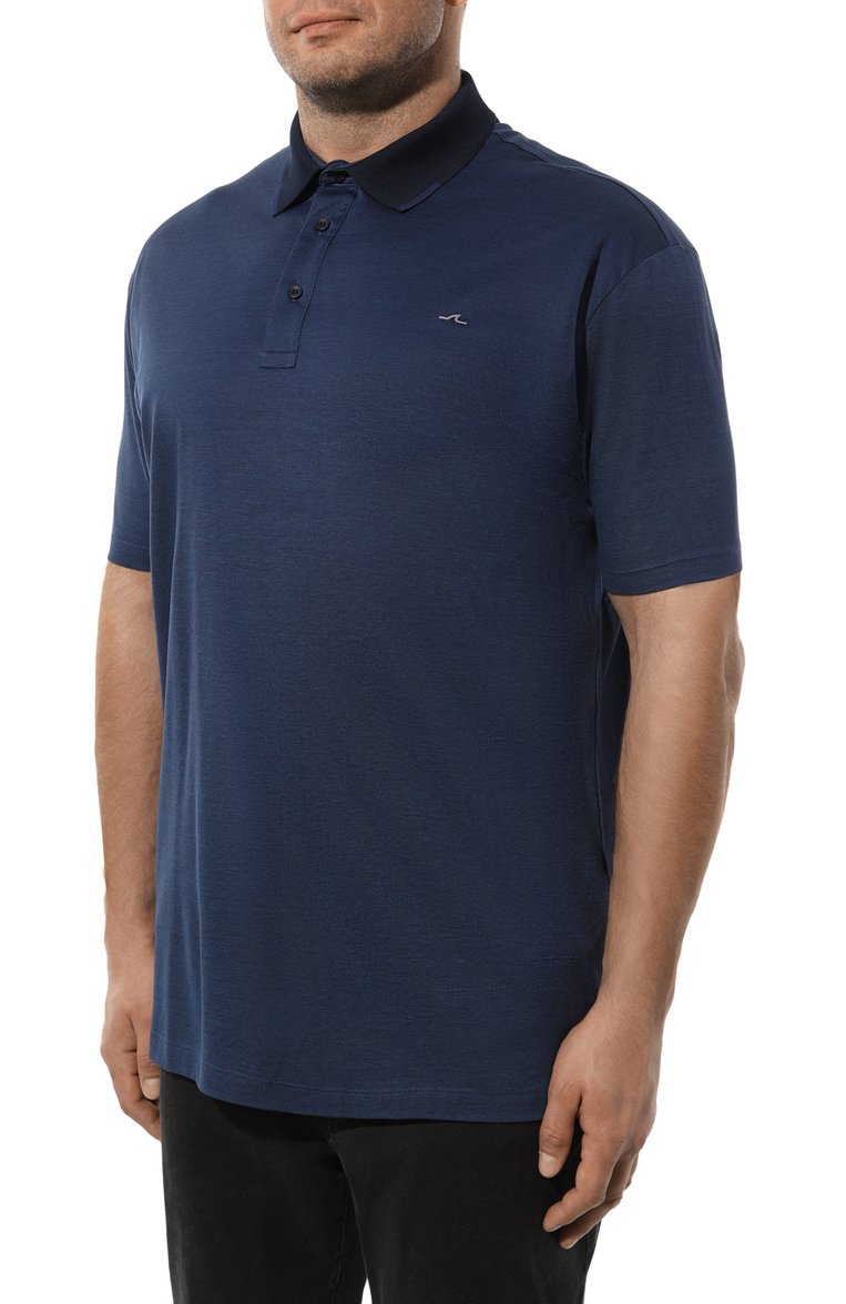 Мужское хлопковое поло PAUL&SHARK темно-синего цвета, арт. 24411341/3XL-6XL | Фото 3 (Рукава: Короткие; Длина (для топов): Удлиненные; Материал внешний: Хлопок; Застежка: Пуговицы; Стили: Кэжуэл; Принт: Без принта; Мужское Кросс-КТ: Футболка-одежда; Автоматизация состава: Проставлено; Автоматизация ТО: Проставлено)