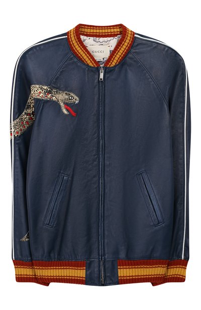 Кожаный бомбер GUCCI, арт. 578197/XNAGI, фото 1