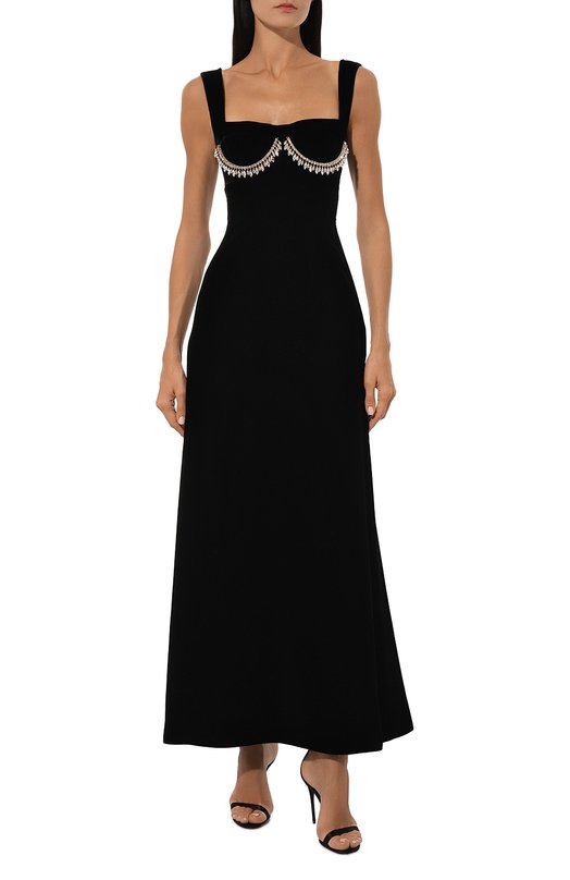 Вельветовое платье Giambattista Valli 24FWSVFP5029-81RED Чёрный  24FWSVFP5029-81RED Фото 3