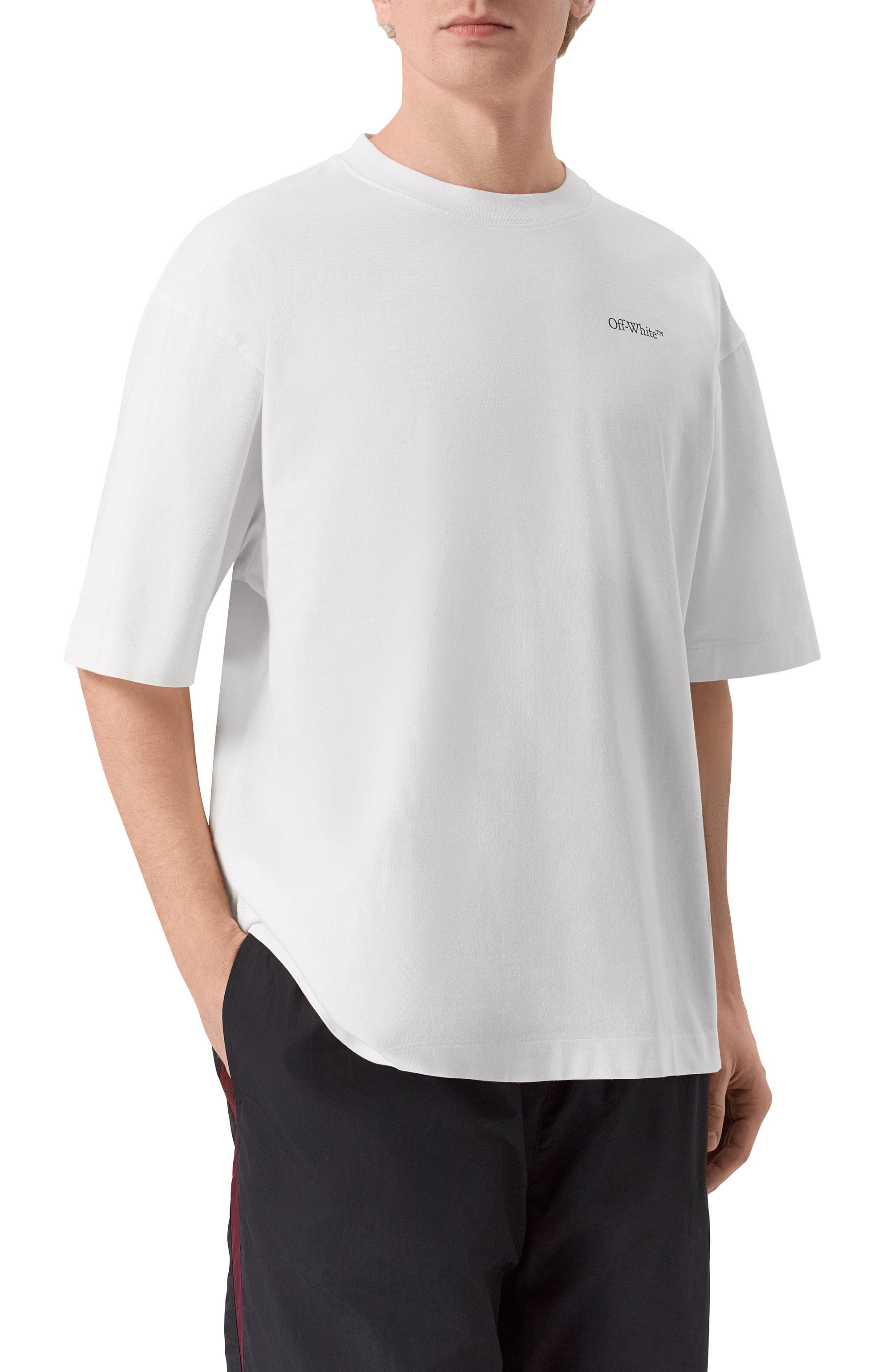 Хлопковая футболка OFF-WHITE, арт. 0MAA120F25JER00M, фото 3