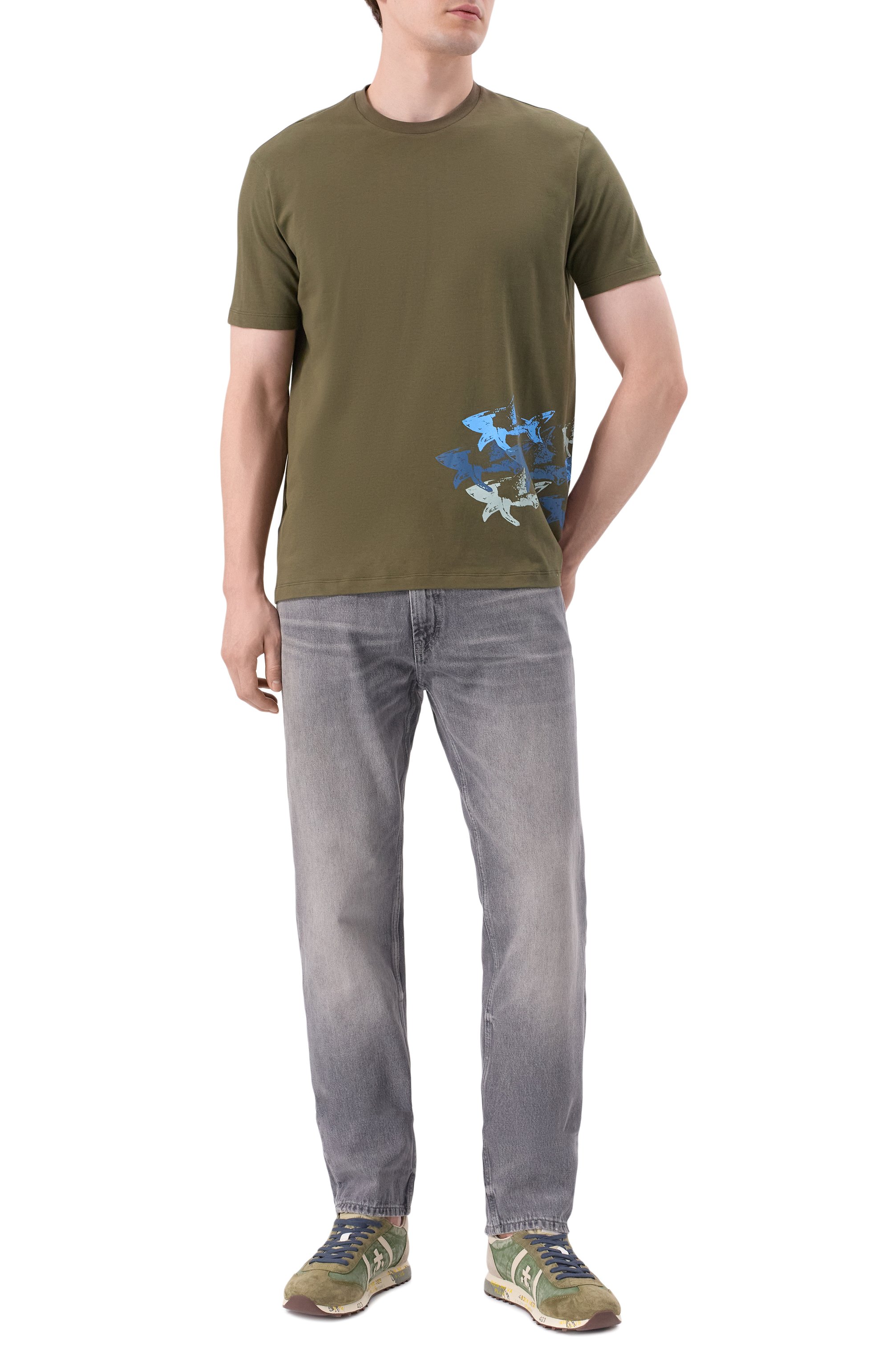 Хлопковая футболка PAUL&SHARK, арт. 25411040, фото 2