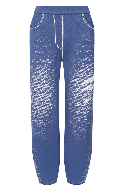 Брюки из шерсти и хлопка AND the brand W26-P075-1202-419 Синий W26-P075-1202-419