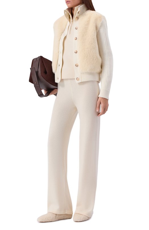 Комбинированный кардиган Gran Sasso 13225/12885 Кремовый  13225/12885 Фото 2