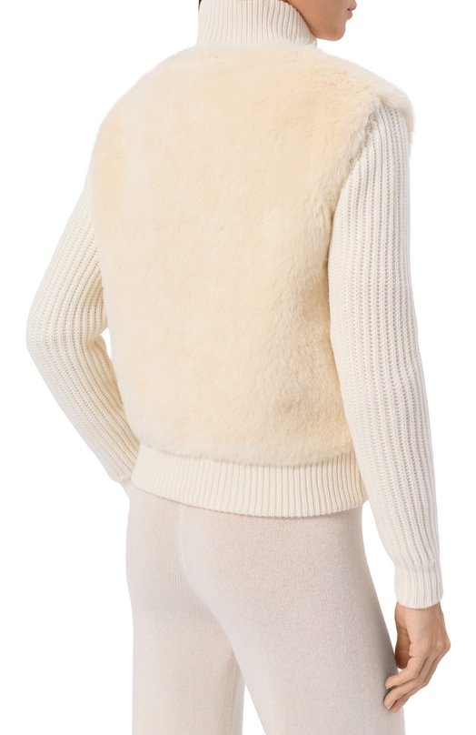 Комбинированный кардиган Gran Sasso 13225/12885 Кремовый  13225/12885 Фото 4