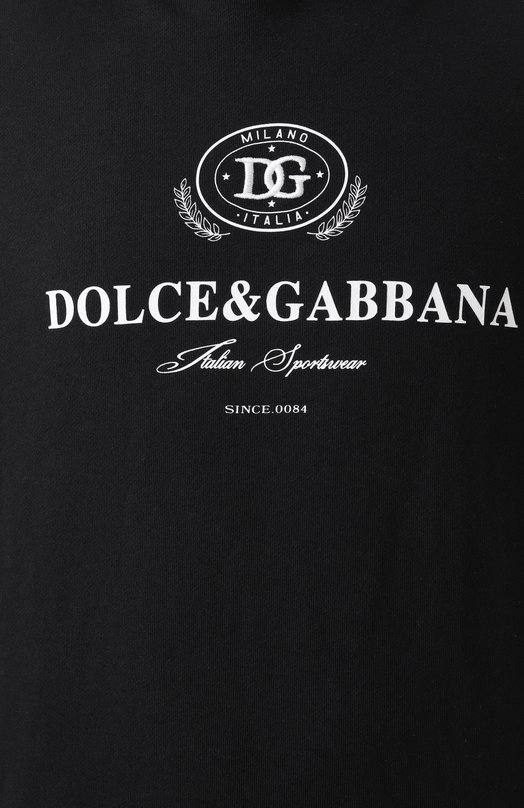 Хлопковое худи Dolce & Gabbana G9BDXZ/G7N0N Чёрный  G9BDXZ/G7N0N Фото 6