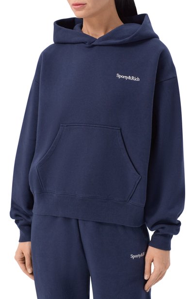 Хлопковое худи SPORTY AND RICH, арт. ST11084300BL106, фото 3