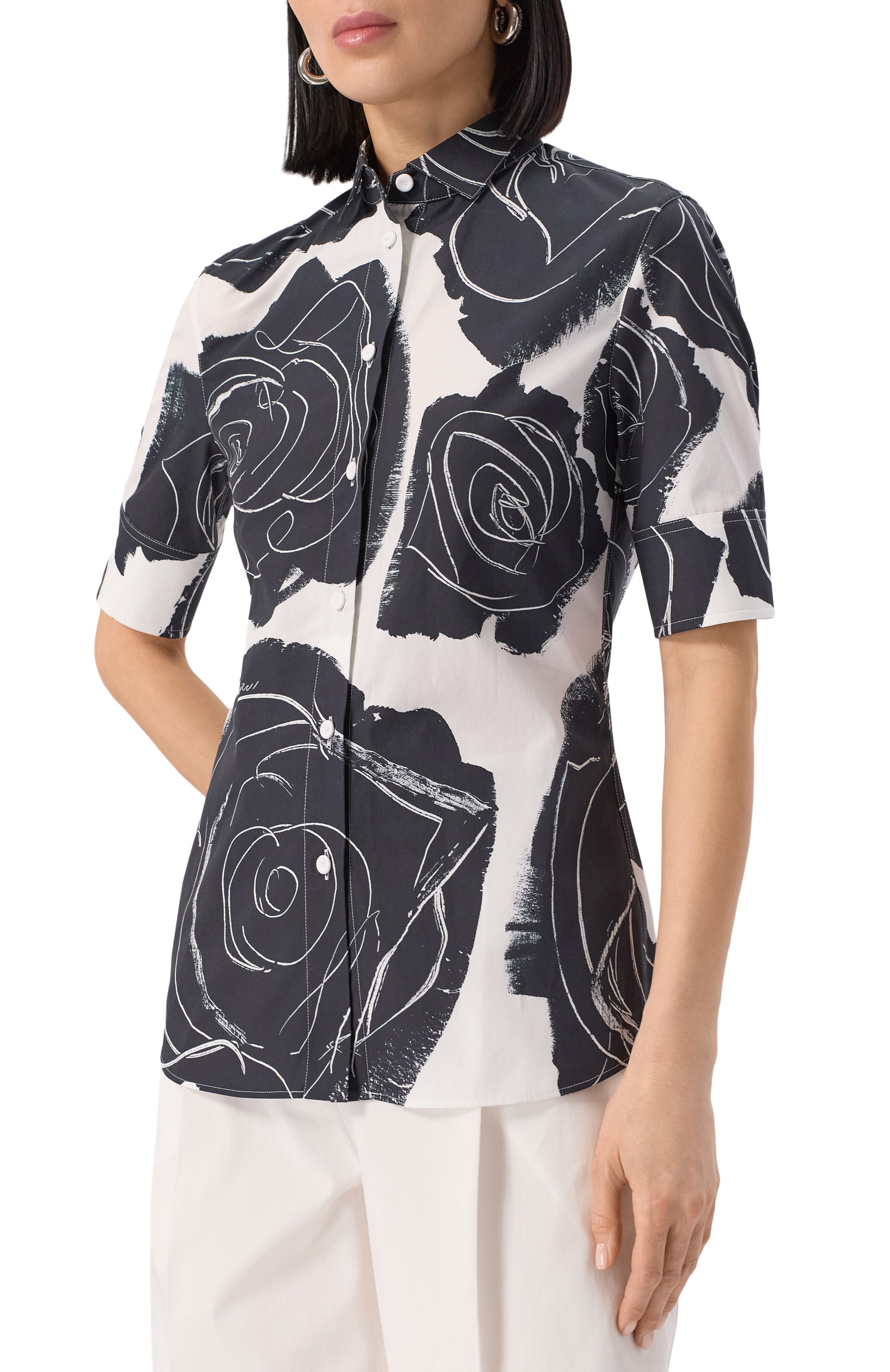 Хлопковая рубашка MARNI, арт. CAMA0626A0/UTC515, фото 3