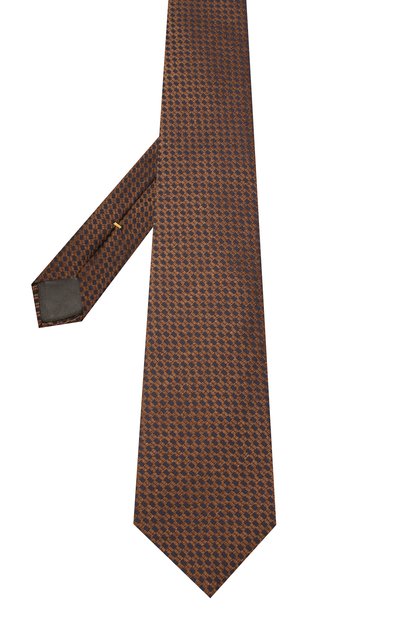 Шелковый галстук CANALI коричневого цвета по цене 11000 руб., арт. 18/HJ02847, фото 2 Шелковый галстук CANALI, арт. 18/HJ02847, фото 2