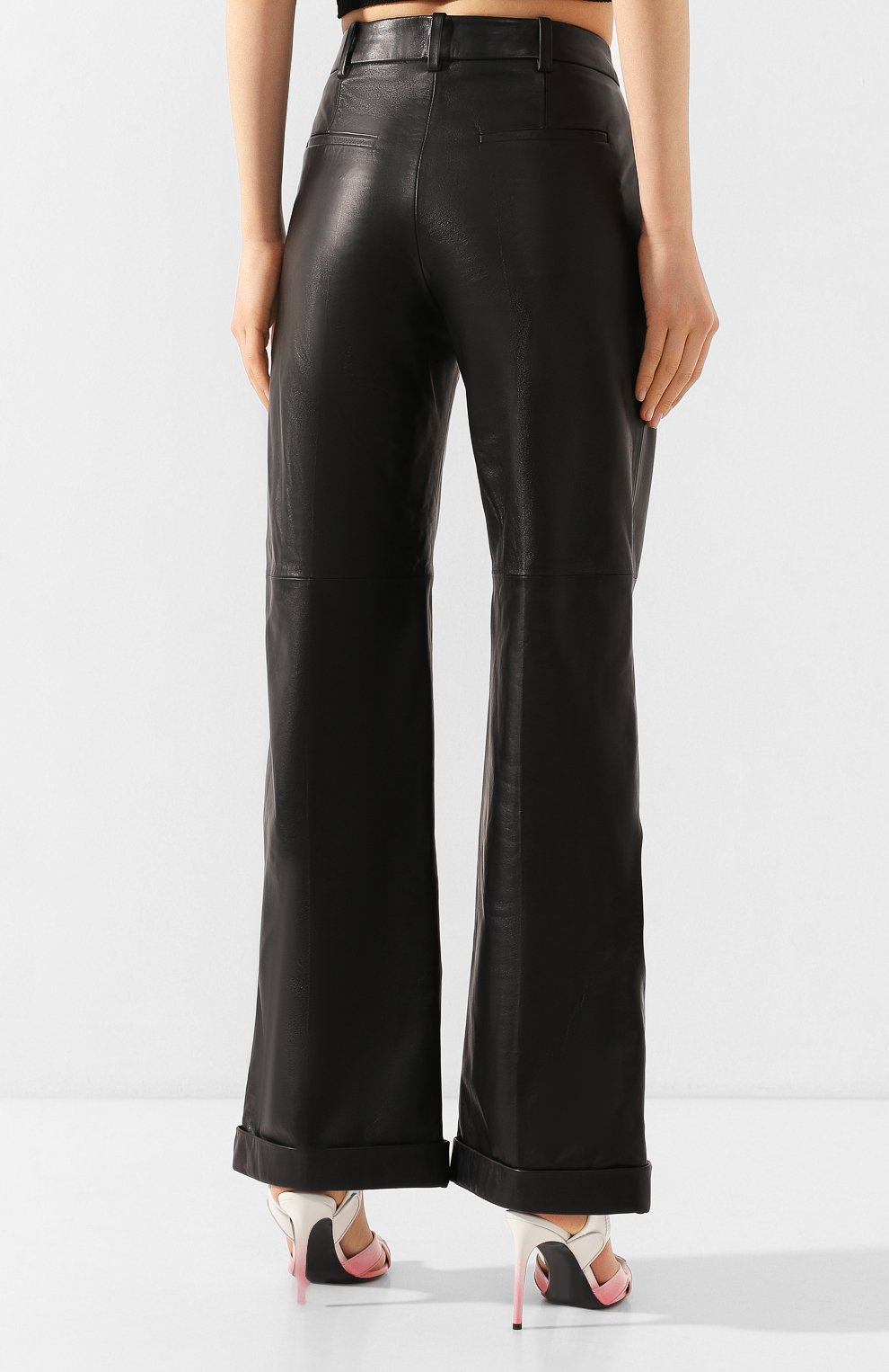 Кожаные брюки OFF-WHITE, арт. 0WJB007S20LEA0011000, фото 4