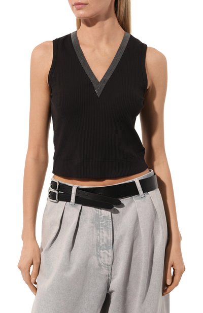 Хлопковый топ BRUNELLO CUCINELLI, арт. ML171B1090, фото 3