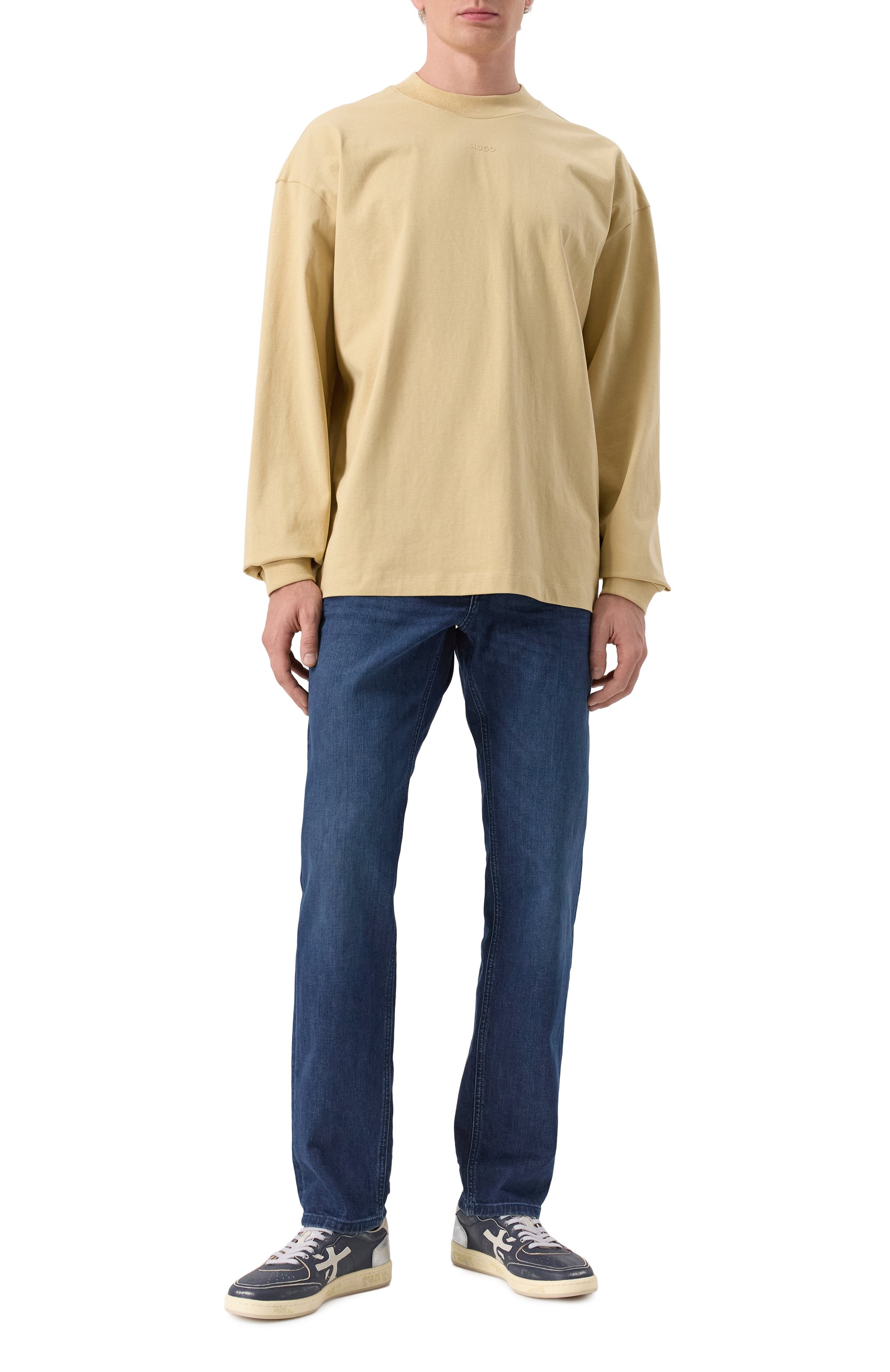 Хлопковый лонгслив HUGO, арт. 50511029, фото 2
