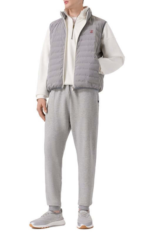 Текстильные кроссовки Brunello Cucinelli MZUEHR0342 Серый  MZUEHR0342 Фото 2