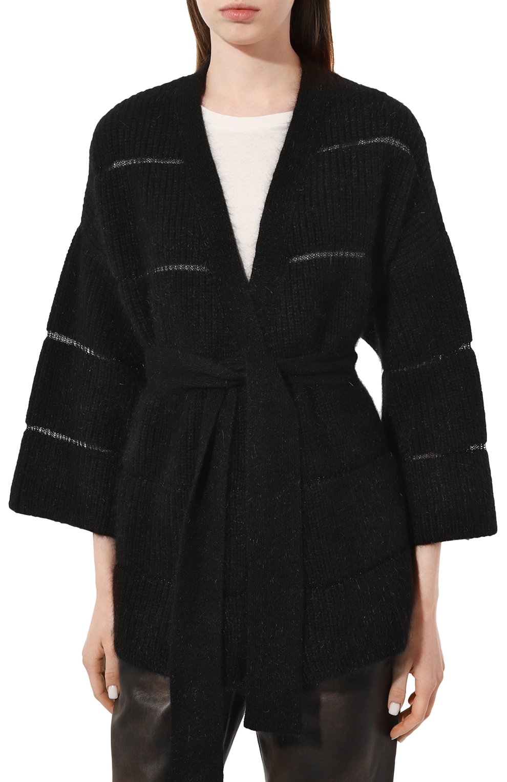 Шерстяной кардиган FREEAGE, арт. FWW20040643BK, фото 3