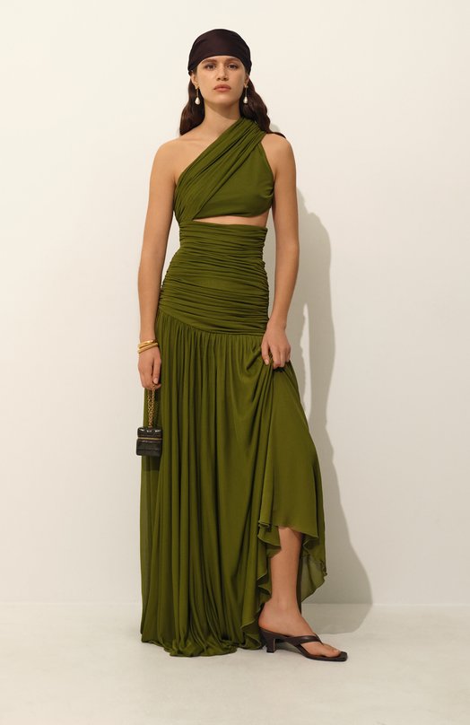 Платье из вискозы и шелка Giambattista Valli 25SSPVCL5122-21JER Зелёный  25SSPVCL5122-21JER Фото 7