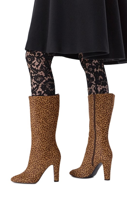 Кожаные сапоги Hotty 100 Valentino 8W2S0NJ3/DPQ Леопардовый  8W2S0NJ3/DPQ Фото 2