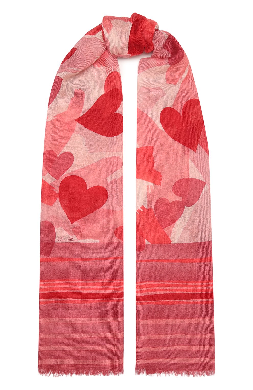 Палантин love story из смеси кашемира и шелка с принтом LORO PIANA, арт. FAI1010, фото 1