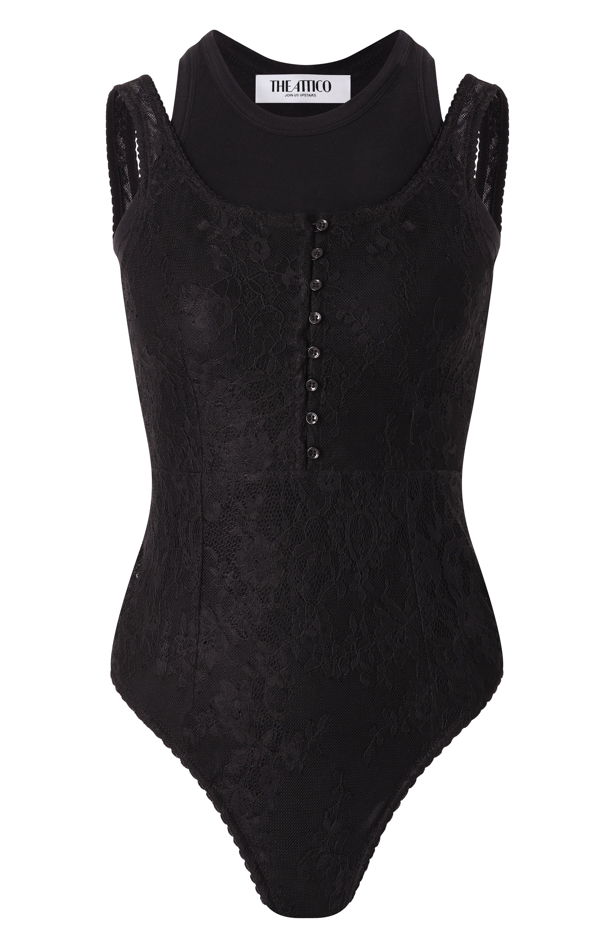 Комбинированное боди THE ATTICO, арт. 250WCY00030/JMD001AA, фото 1