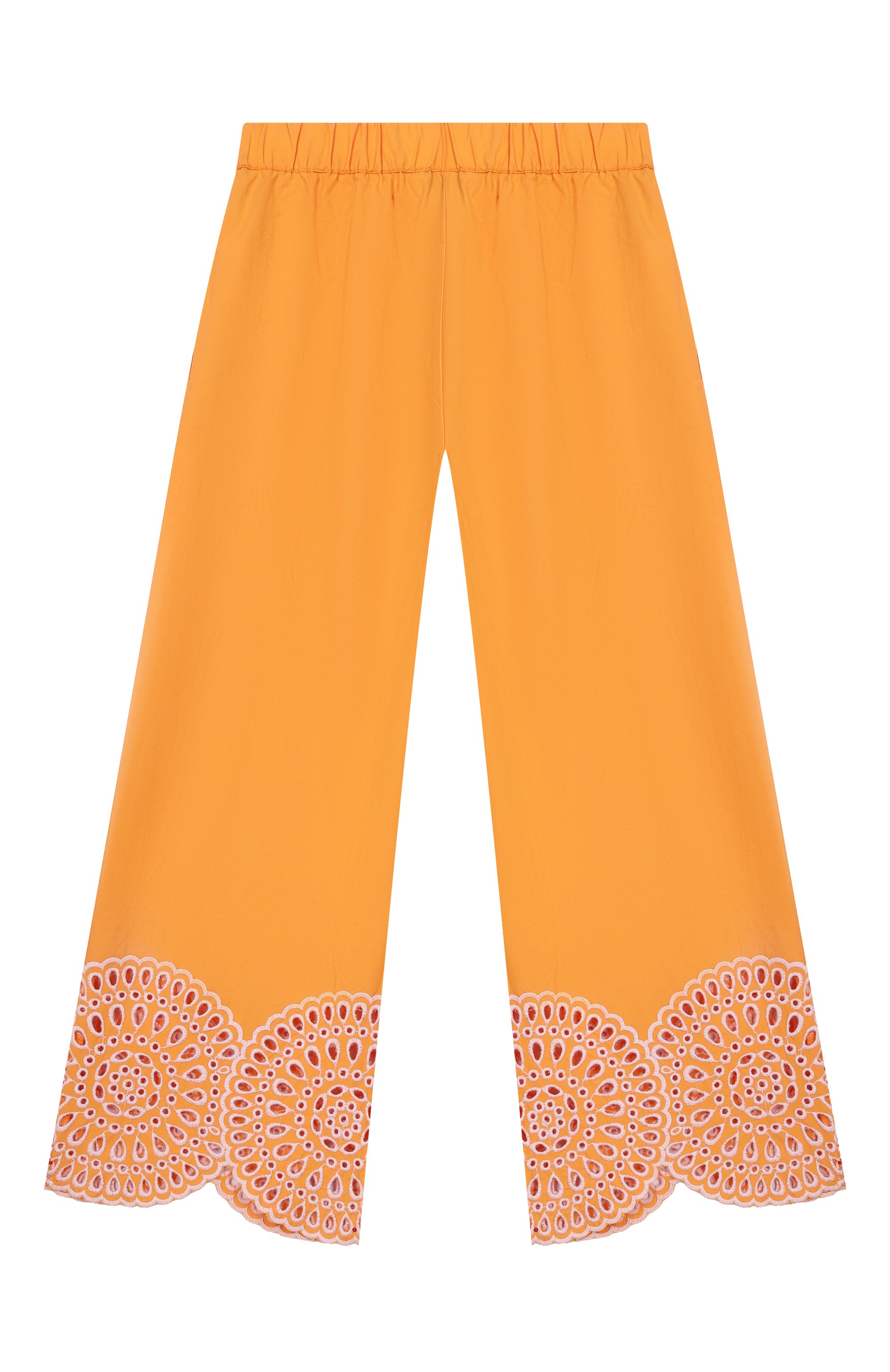 Хлопковые брюки STELLA MCCARTNEY оранжевого цвета по цене 23800 руб., арт. TY6E30, фото 2 Хлопковые брюки STELLA MCCARTNEY, арт. TY6E30, фото 2