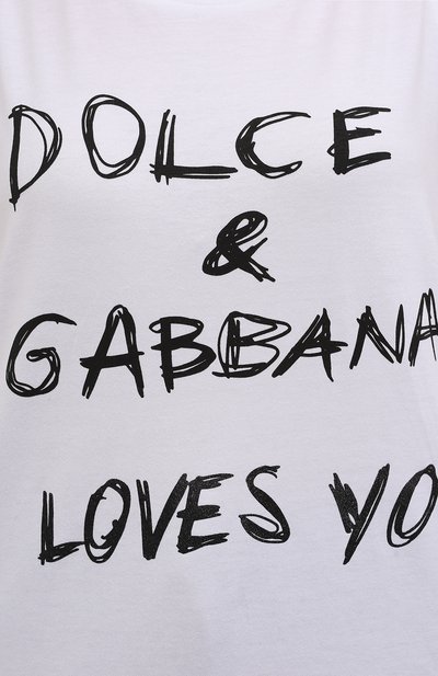 Хлопковая майка DOLCE & GABBANA белого цвета по цене 45400 руб., арт. F8K88T/G7XAV, фото 5 Хлопковая майка DOLCE & GABBANA, арт. F8K88T/G7XAV, фото 5