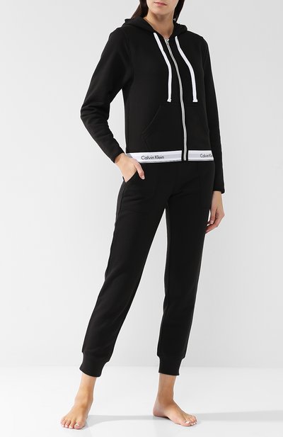 Хлопковый кардиган на молнии с капюшоном CALVIN KLEIN, арт. QS5667E, фото 2