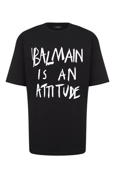 Мужская хлопковая футболка BALMAIN, арт. GH1EG225/GF40
