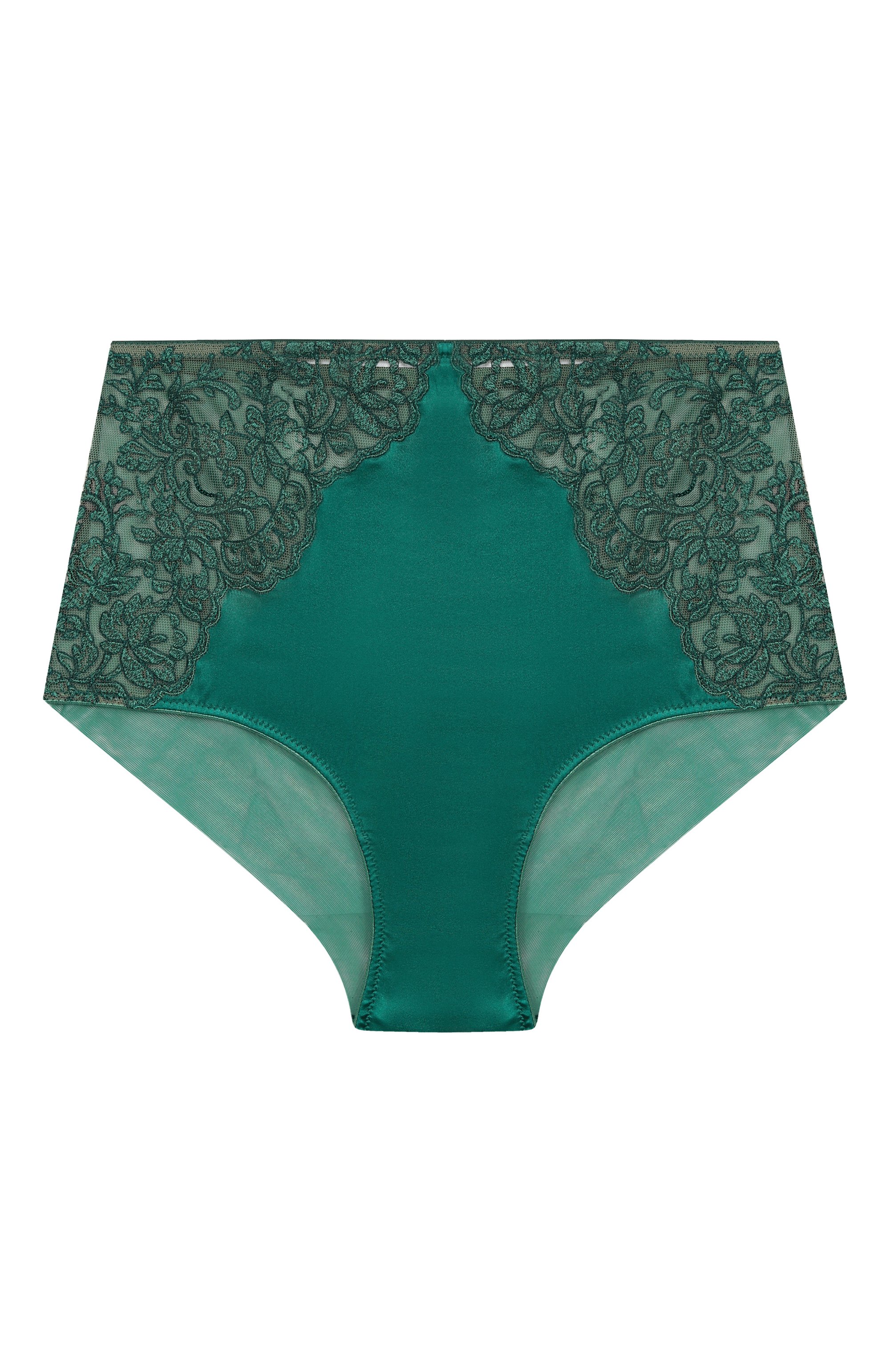 Трусы с завышенной талией I.D. SARRIERI зеленого цвета по цене 33500 руб., арт. J53452, фото 1 Трусы с завышенной талией I.D. SARRIERI, арт. J53452, фото 1