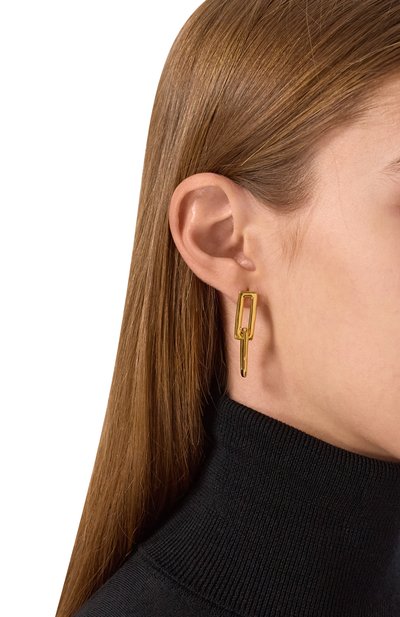Серьги JIL SANDER золотого цвета по цене 61550 руб., арт. J11VG0242 P4877, фото 2 Серьги JIL SANDER, арт. J11VG0242 P4877, фото 2