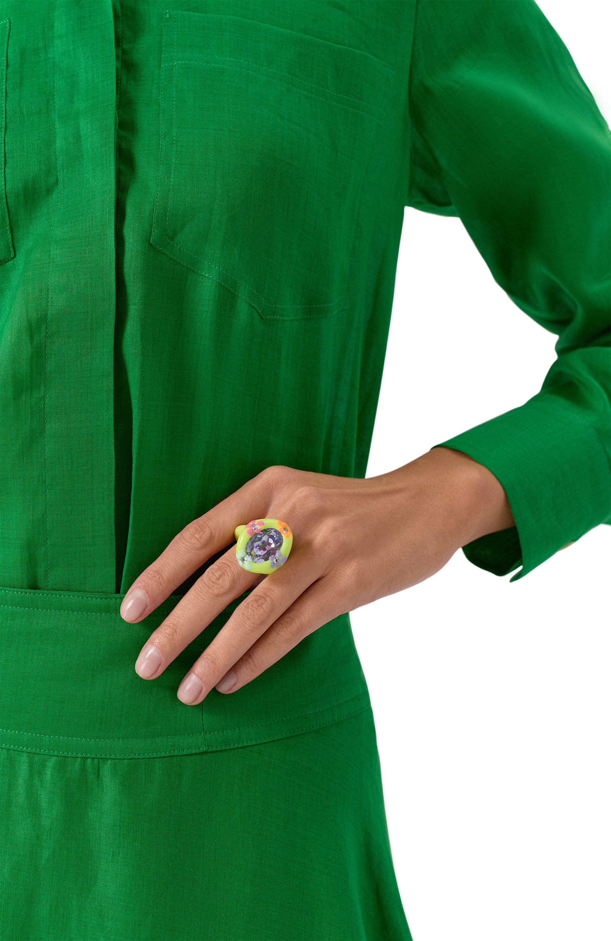 Кольцо LILI ARCHIVE желтого цвета по цене 45540 руб., арт. М.190, фото 2 Кольцо LILI ARCHIVE, арт. М.190, фото 2