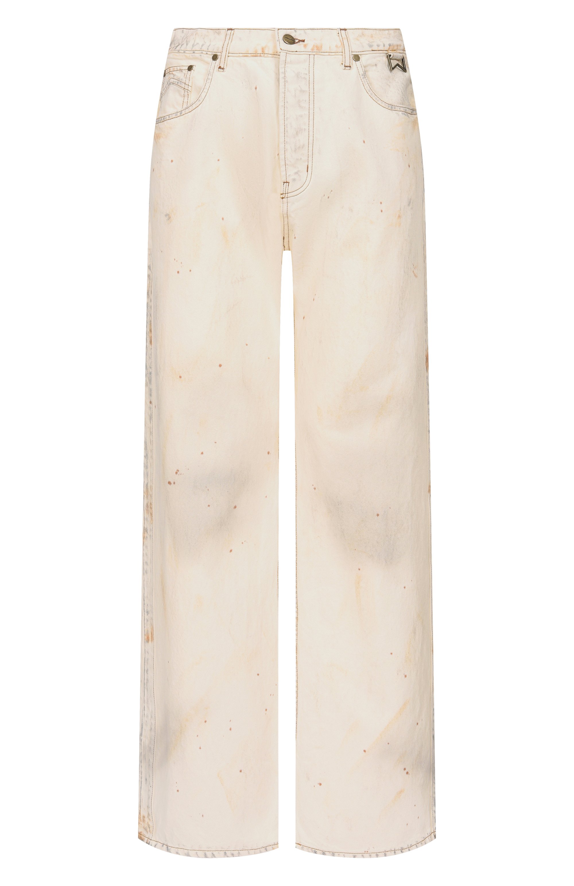 Джинсы RHUDE кремового цвета по цене 118500 руб., арт. RHPS26DP02012, фото 1 Джинсы RHUDE, арт. RHPS26DP02012, фото 1