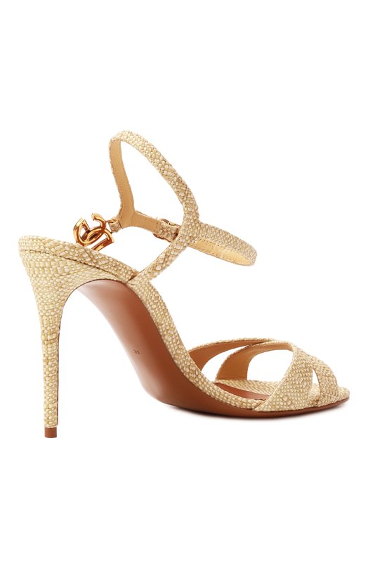 Текстильные босоножки Keira 90 Dolce & Gabbana CR1886/AN251 Бежевый  CR1886/AN251 Фото 5