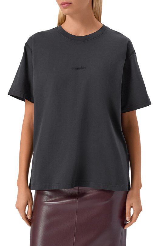 Хлопковая футболка Nanushka REECE Серый  REECE Фото 3