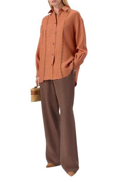 Женская льняная рубашка MVST, арт. M26.CSW.B407/ZEG3043