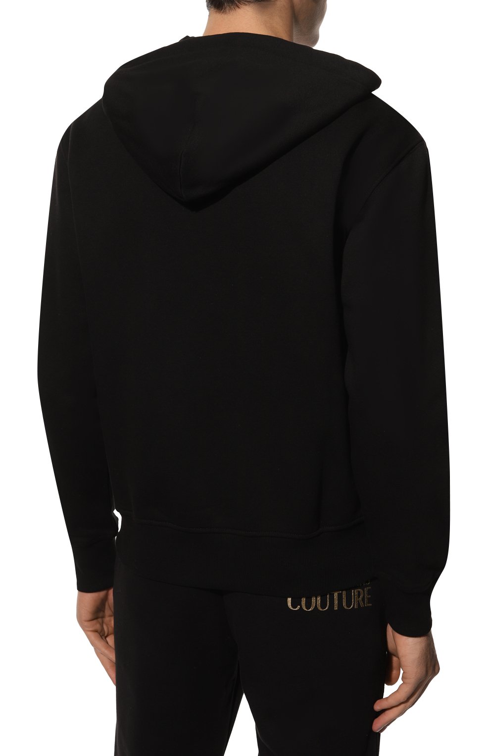 Хлопковая толстовка VERSACE JEANS COUTURE, арт. 73GAIT24-73UP301 R L0G0 PETR0L C0TT0N/CF00T, фото 4