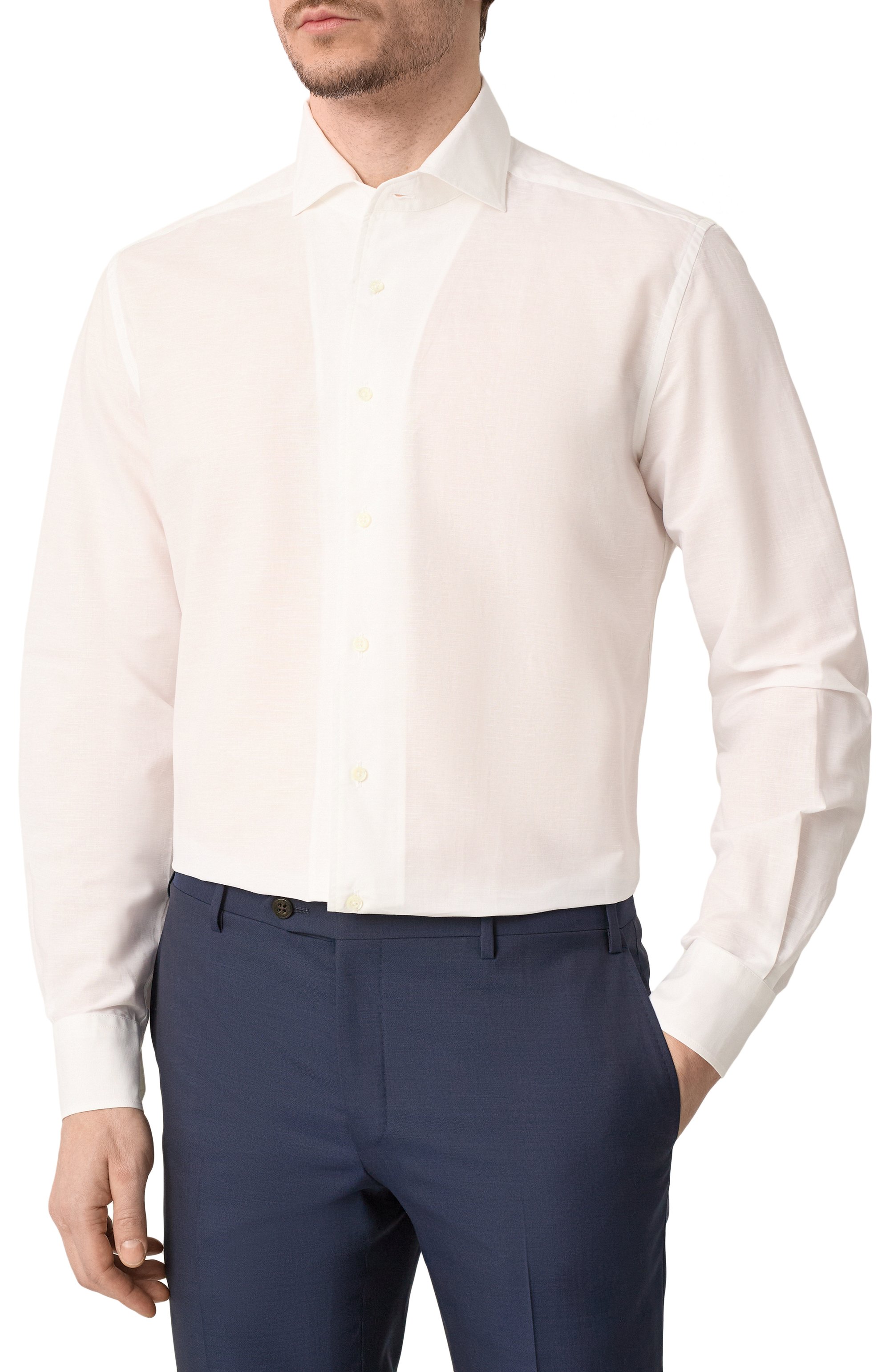 Сорочка из хлопка и льна CORNELIANI, арт. 25P156-2511174, фото 3