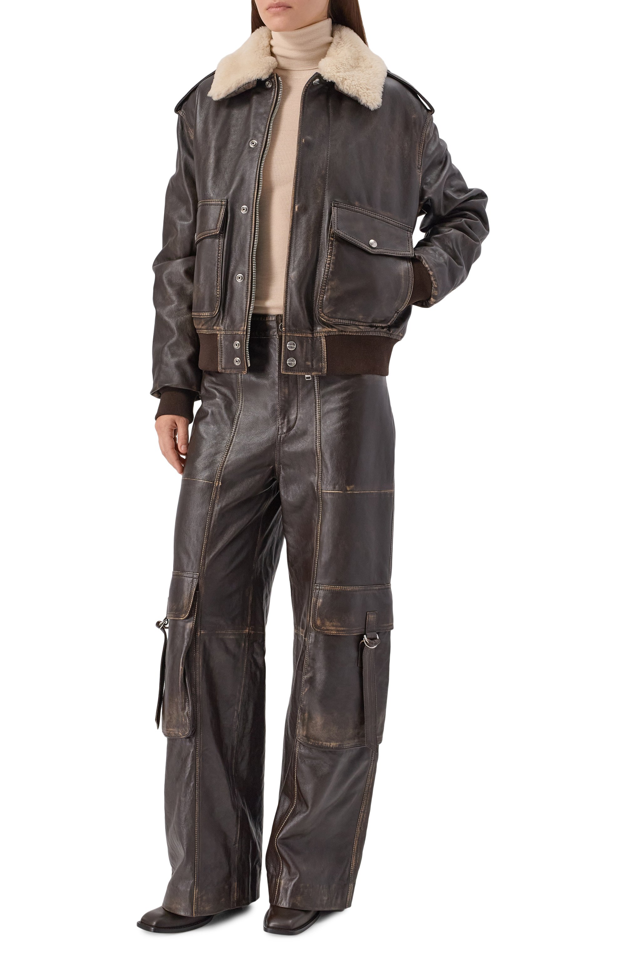 Кожаный бомбер HALFBOY, арт. HF251WL005, фото 2