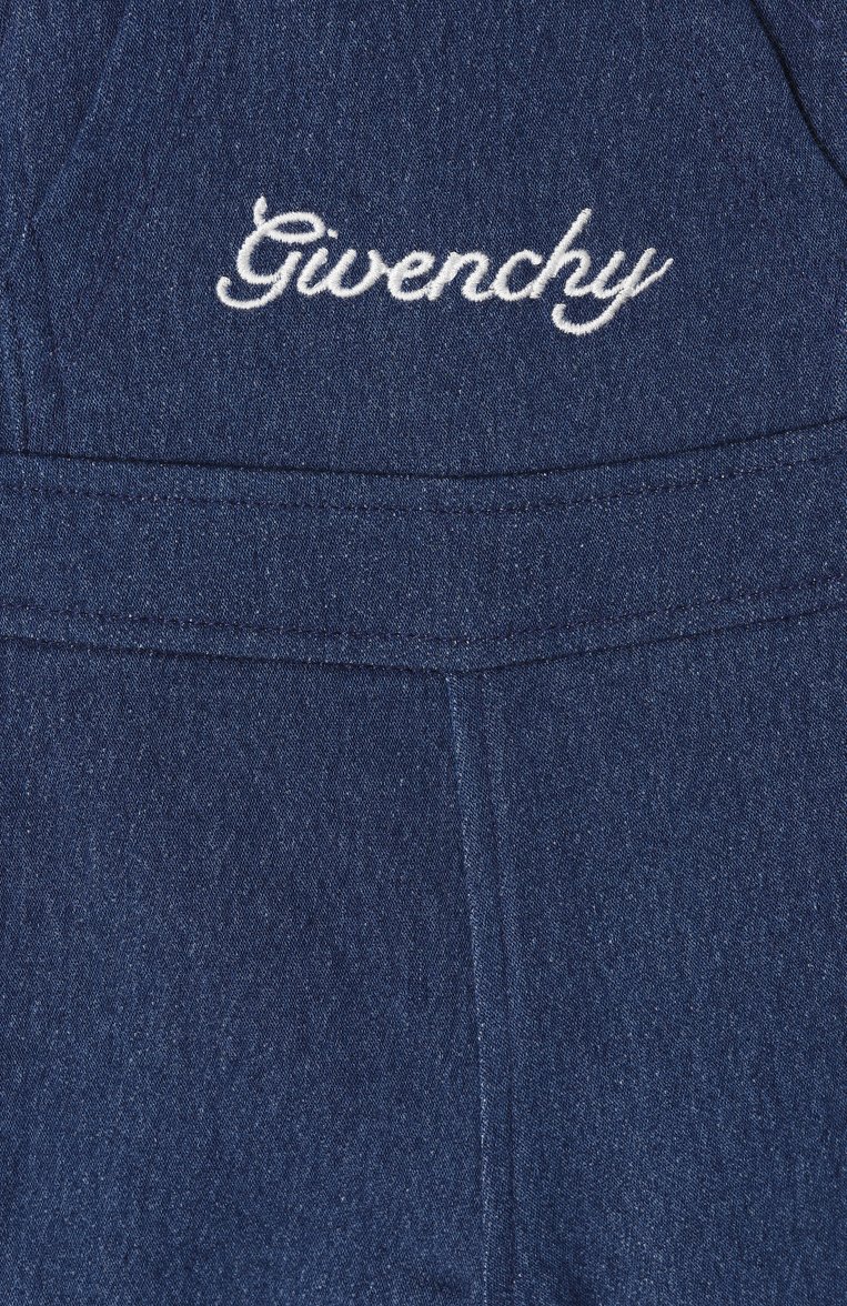 Детский комплект из комбинезона и боди GIVENCHY синего цвета, арт. H30616 | Фото 4 (Нос: Не проставлено; Материал сплава: Простав�лено; Кросс-КТ НВ: Костюм; Ростовка одежда: 6 мес | 68 см, 3 мес | 62 см, 9 мес | 74 см, 12 мес | 80 см)