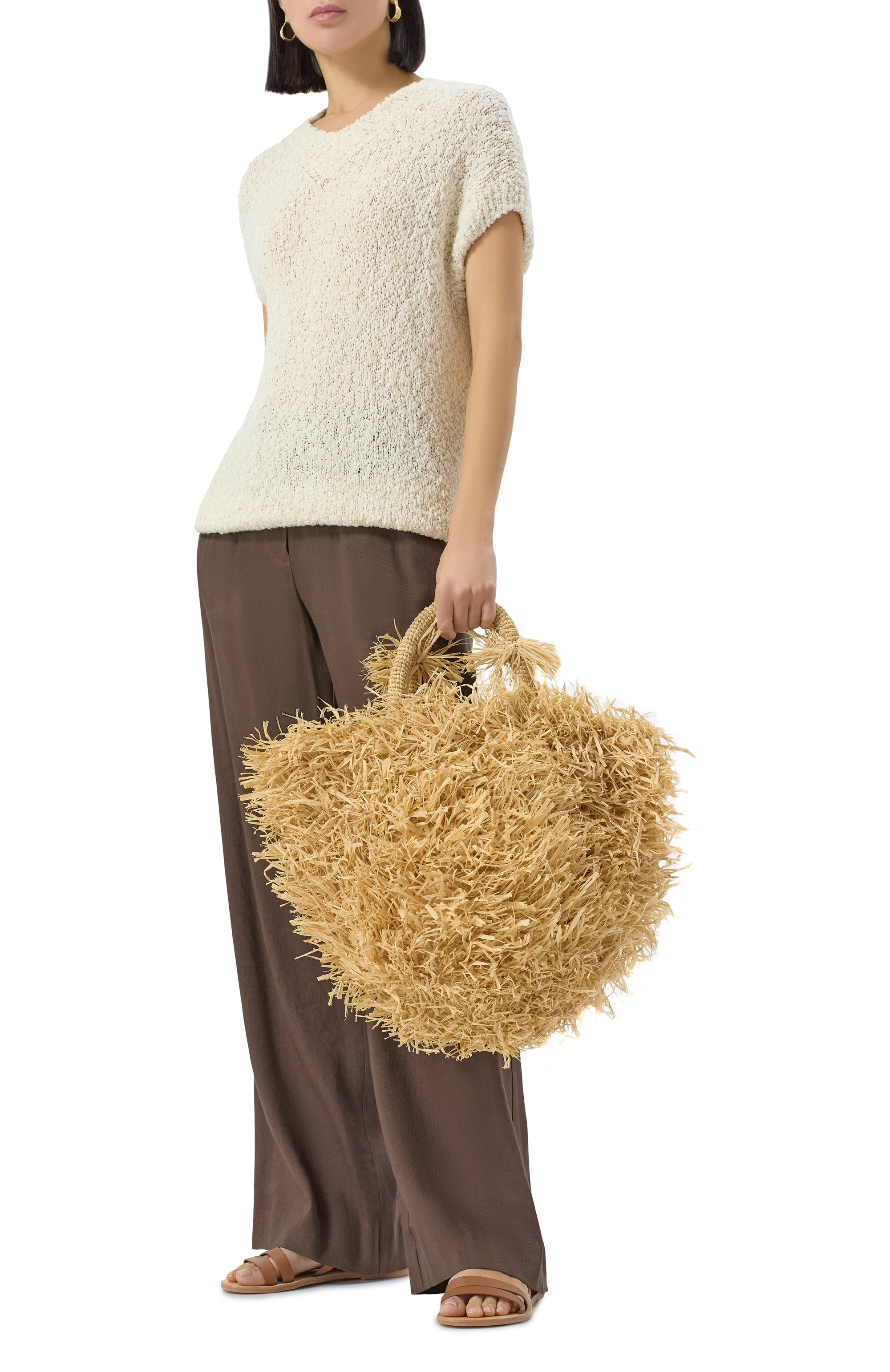 Сумка surf medium SANS-ARCIDET светло-бежевого цвета по цене 28900 руб., арт. SURF BAG M, фото 7 Сумка surf medium SANS-ARCIDET, арт. SURF BAG M, фото 7