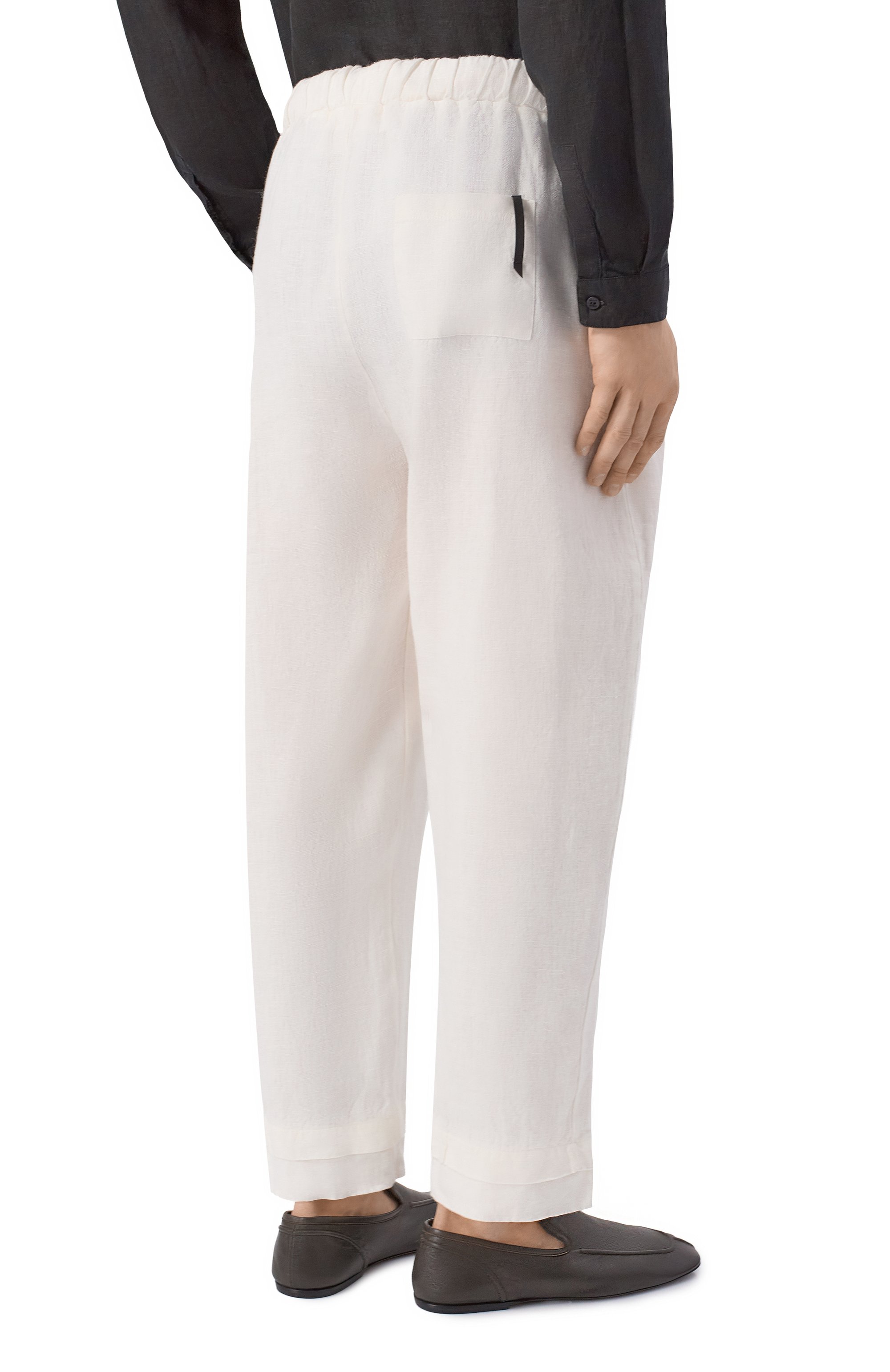 Льняные брюки NEVER ENOUGH кремового цвета по цене 30700 руб., арт. 2B5M090-492/MPA076, фото 4 Льняные брюки NEVER ENOUGH, арт. 2B5M090-492/MPA076, фото 4