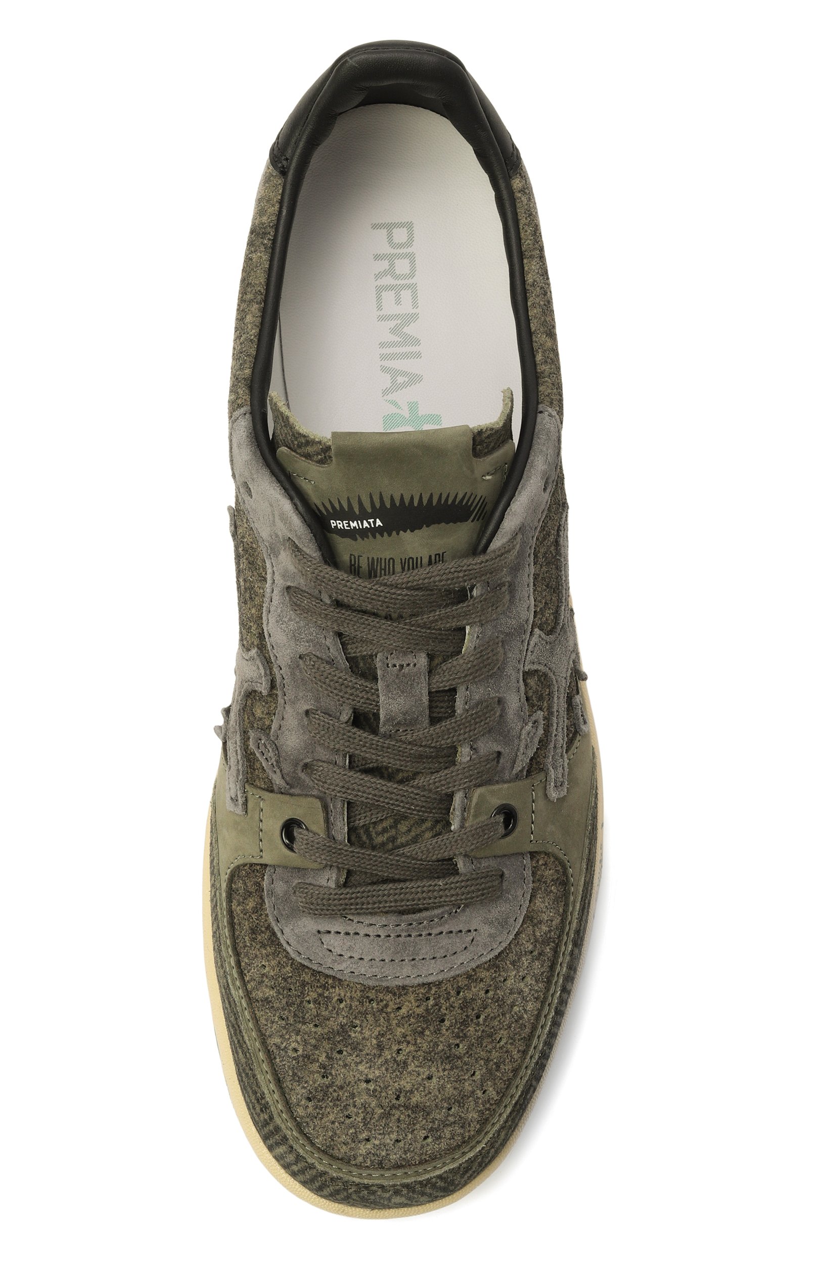 Комбинированные кеды bskt clay PREMIATA хаки цвета по цене 32750 руб., арт. BSKT CLAY/VAR 8442, фото 5 Комбинированные кеды bskt clay PREMIATA, арт. BSKT CLAY/VAR 8442, фото 5
