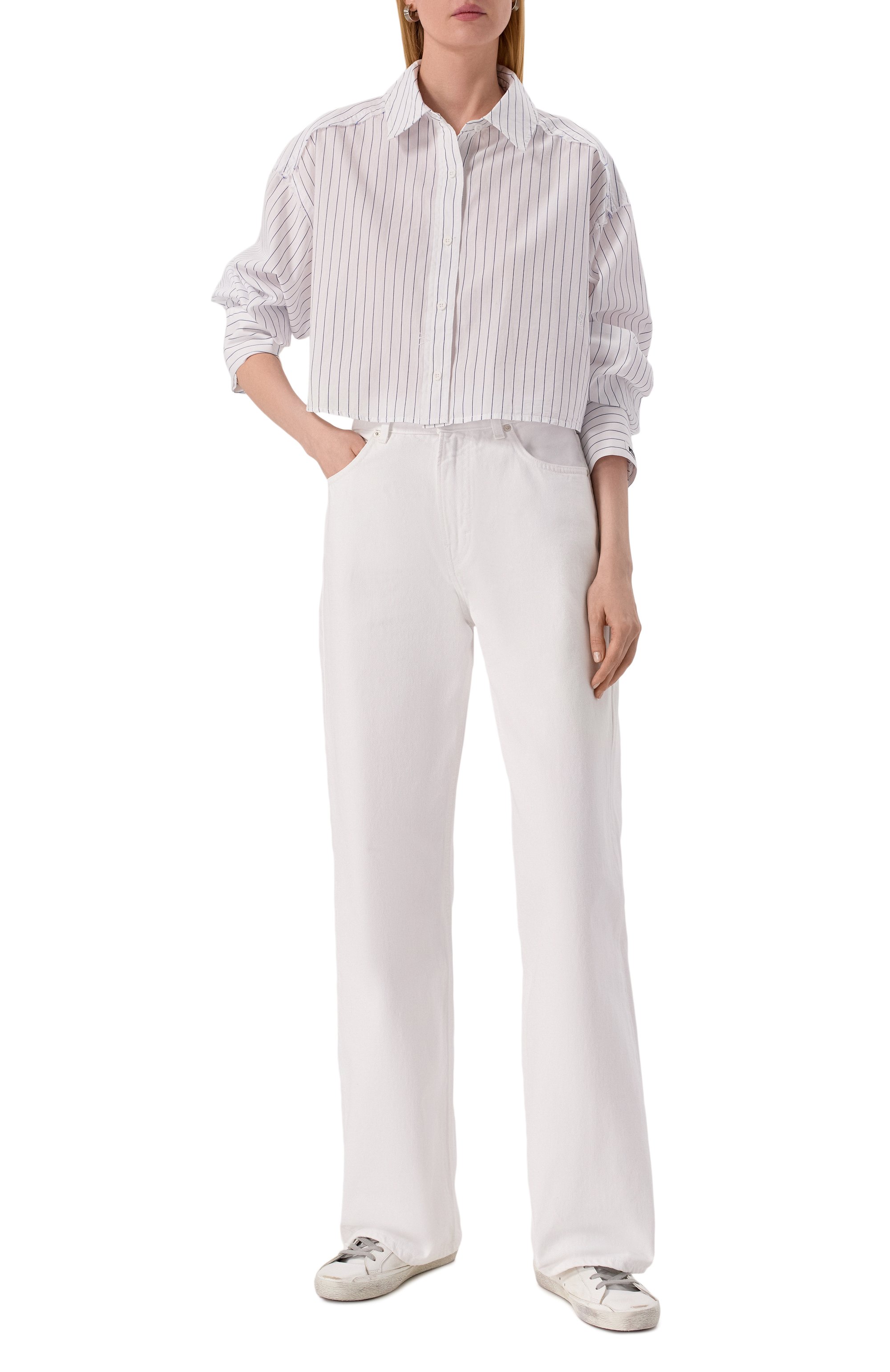 Хлопковая рубашка KSUBI белого цвета по цене 23150 руб., арт. WSP25SH004, фото 2 Хлопковая рубашка KSUBI, арт. WSP25SH004, фото 2