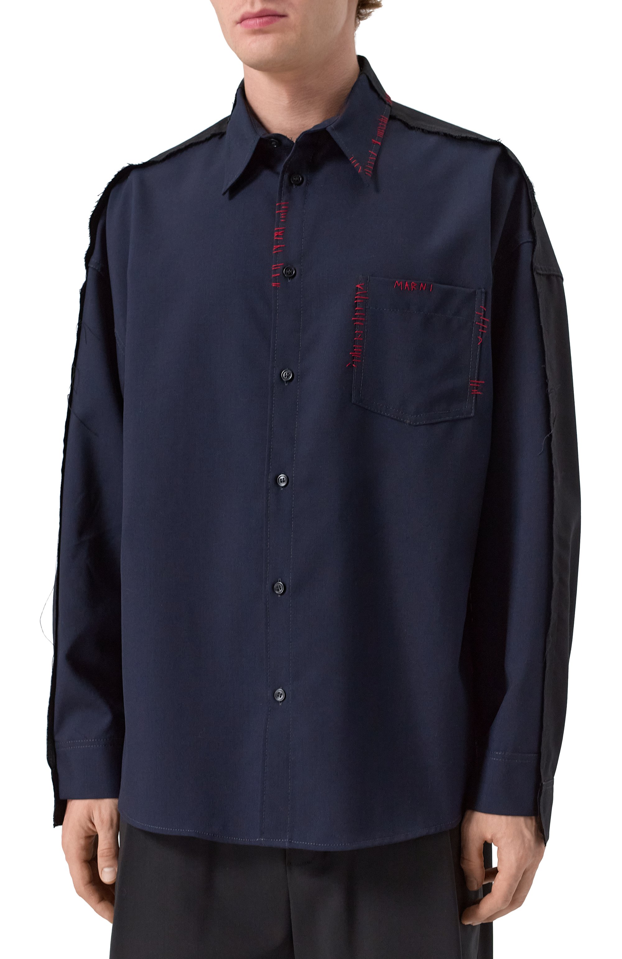 Шерстяная рубашка MARNI, арт. CUMU0278QS/TW839, фото 6