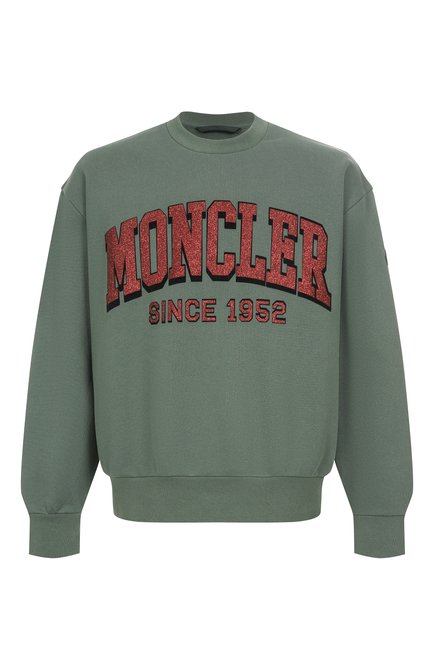 Мужской хлопковый свитшот MONCLER зеленого цвета по цене 0 руб., арт. 8G00019/M2642/87E | Фото 1