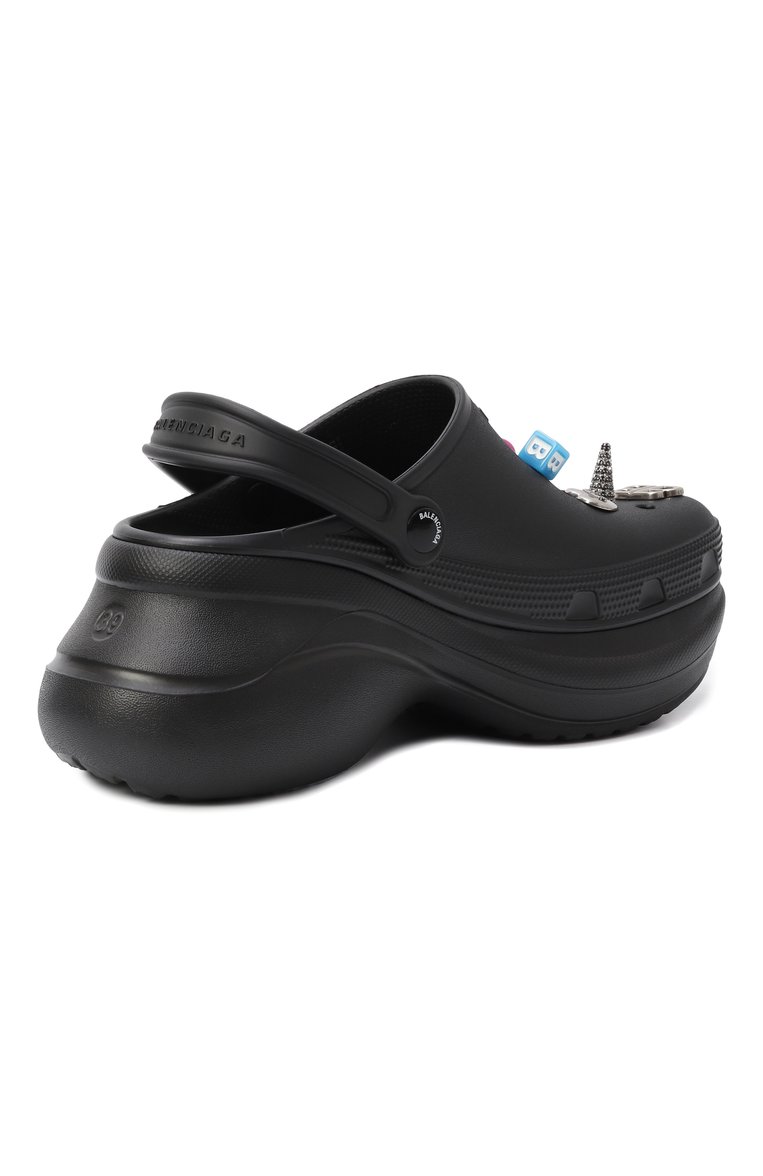 Женские резиновые сабо balenciaga x crocs BALENCIAGA черного цвета, арт. 720762/W0F0W | Фото 5 (Подошва: Платформа; Автоматизация ТО: Проставлено; Автоматизация состава: Проставлено; Материал внешний: Резина)