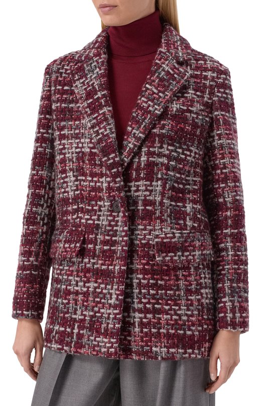 Твидовый жакет MVST M25.1MW.J002/UBERTIN0 1177 Бордовый  M25.1MW.J002/UBERTIN0 1177 Фото 3