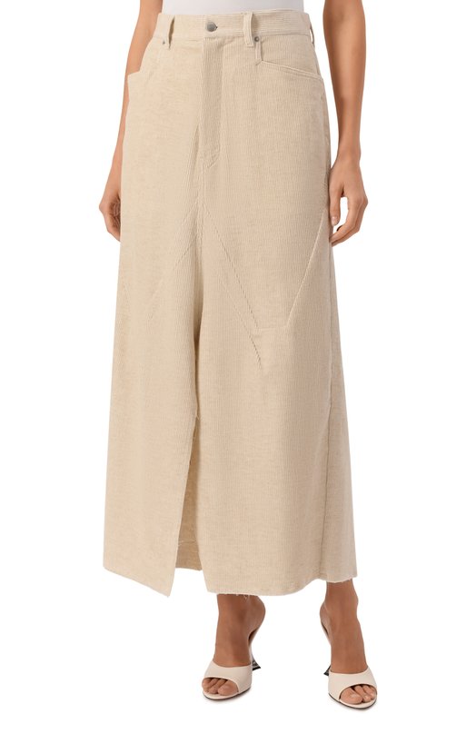 Вельветовая юбка Rick Owens RP02E4367/MLC Бежевый  RP02E4367/MLC Фото 3