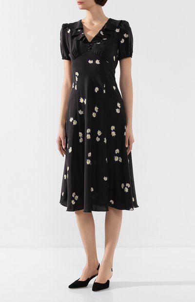 Шелковое платье MARC JACOBS (THE) черного цвета по цене 47650 руб., арт. V5000030, фото 3 Шелковое платье MARC JACOBS (THE), арт. V5000030, фото 3